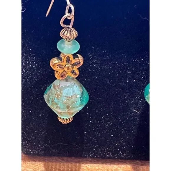 Lampwork bead earrings - Picture 2 of 6